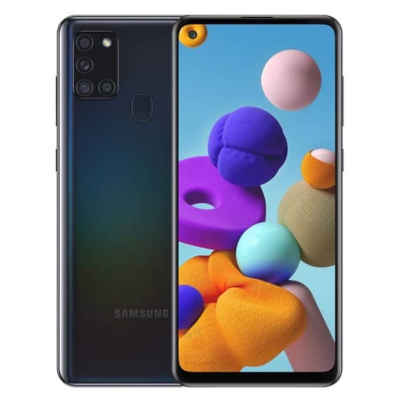 This is a Samsung Galaxy A21s Black