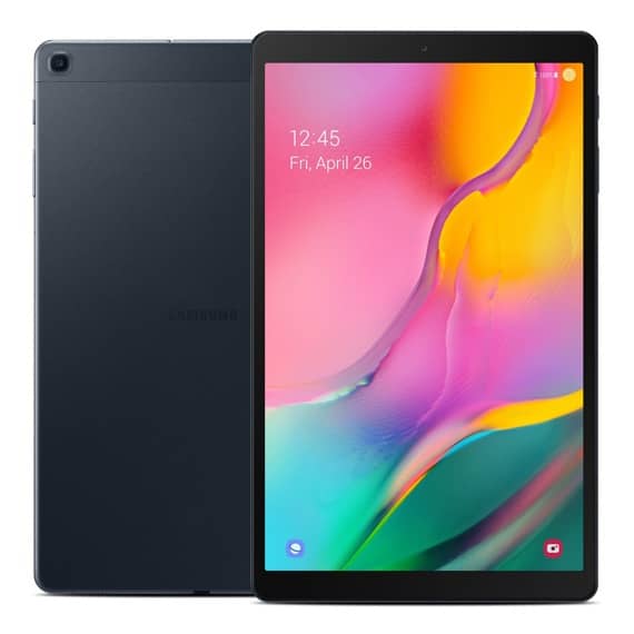 This is a black Samsung Galaxy tab A 10.1. The 2019 edition.