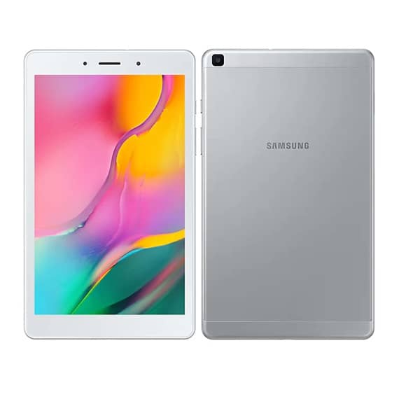 This is a grey Samsung Galaxy Tab A 8.0