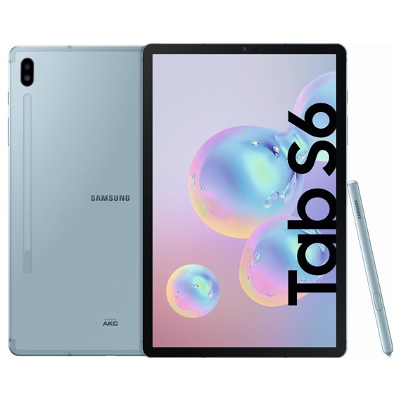 This is a blue Samsung Galaxy Tab S6