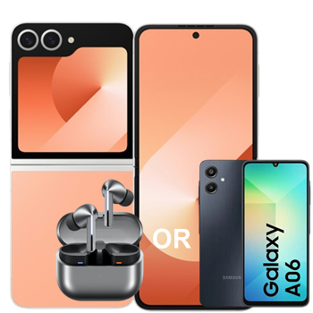 Samsung Galaxy Flip 6 with Free Gift Item of Buds 3 or Ao6 128GB